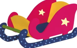 Traîneau du Père Noël, prêt à décorer, Dim. 16 x 7 x 7,5 cm - Eduplay