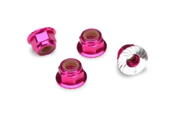 Traxxas Ecrous Nylstop Epaules 4Mm Anodises Rose (4) - Traxxas