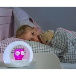 Veilleuse Lou le Hibou Anti-Pleurs - Rose - Zazu