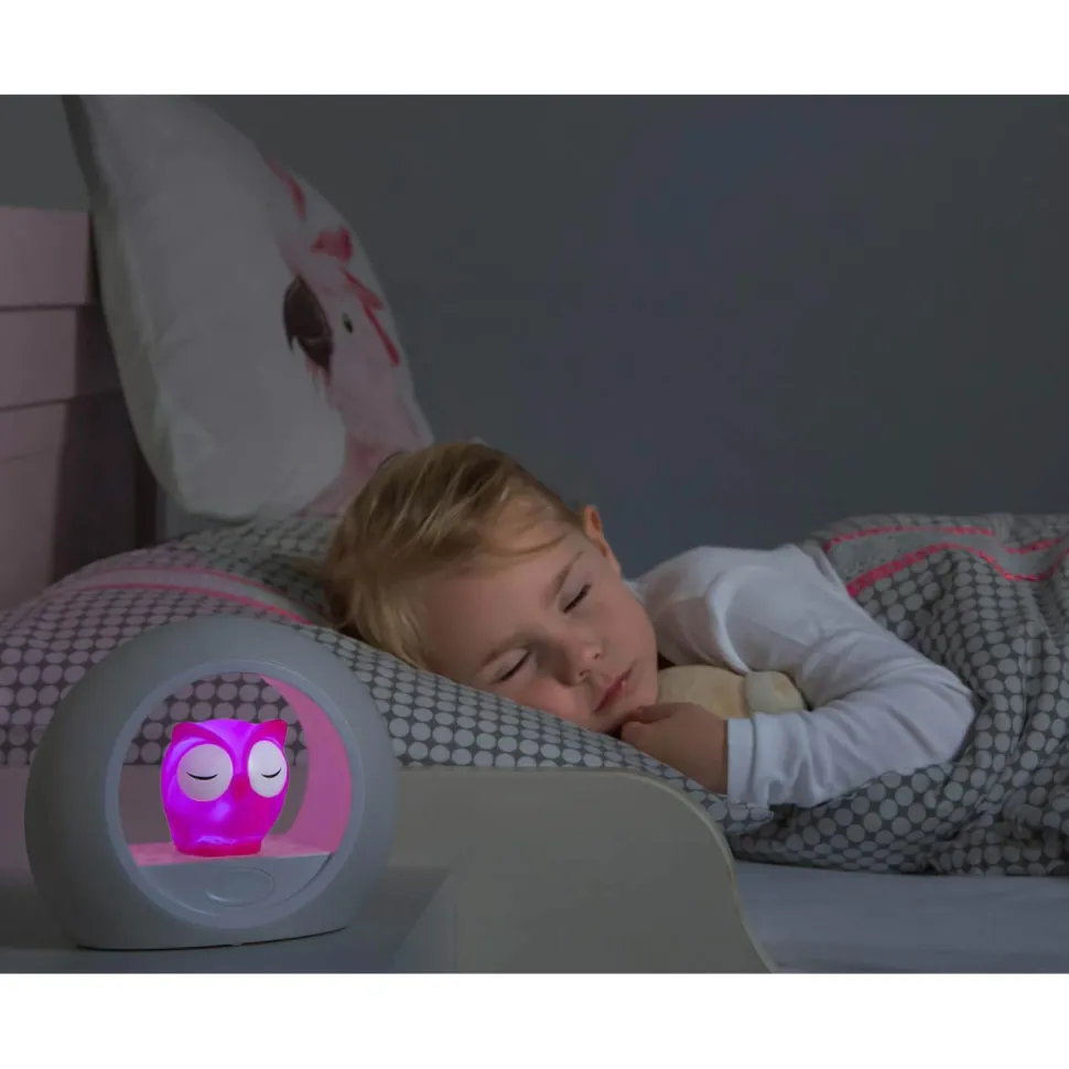 Veilleuse Lou le Hibou Anti-Pleurs - Rose - Zazu