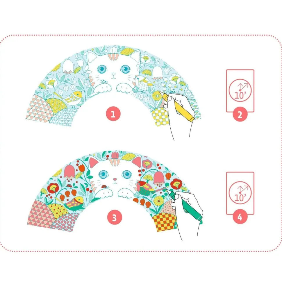 Éventail à colorier : Koneko - Djeco