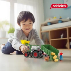 Véhicule Farm World : Tracteur et remorque - Schleich