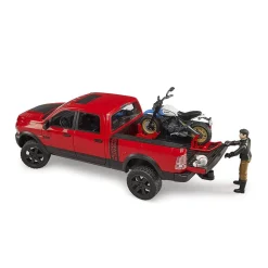 Véhicule Pick-up RAM 2500 Power Wagon avec Ducati Desert Sled et co - Bruder