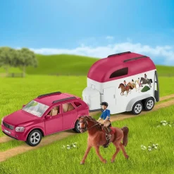 Voiture avec remorque pour chevaux - Schleich