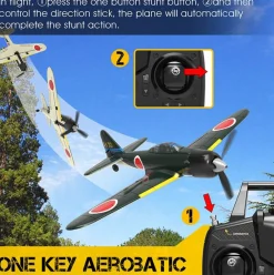 VOLANTEX Mitsubishi Zero 4CH 317mm Brushed avec Gyro EPP RTF - Volantex