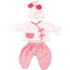 Vêtement pour poupée de 30 à 33 cm : Ensemble de nuit avec bonnet blanc - Gotz