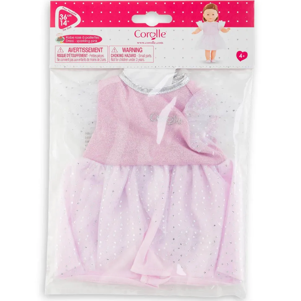 Vêtement pour poupée ma Corolle 36 cm : Robe rose à paillettes - Corolle