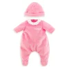 Vêtements pour petit poupon 30 cm : Pyjama Rose et Bonnet - Corolle